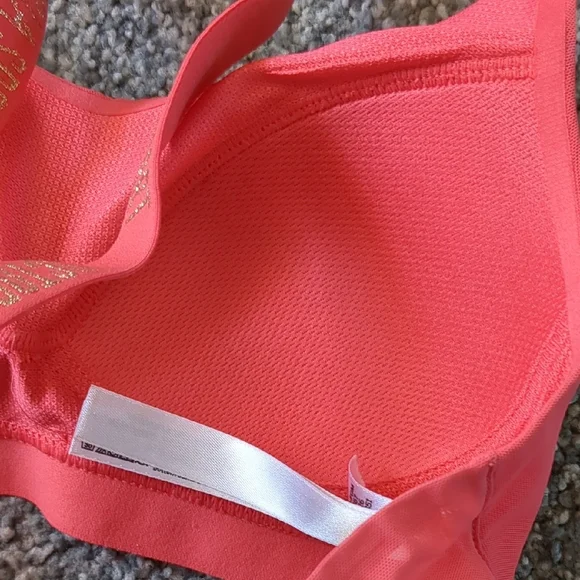 Pink Sports Bra with Gold Lettering - Picture 4 of 8